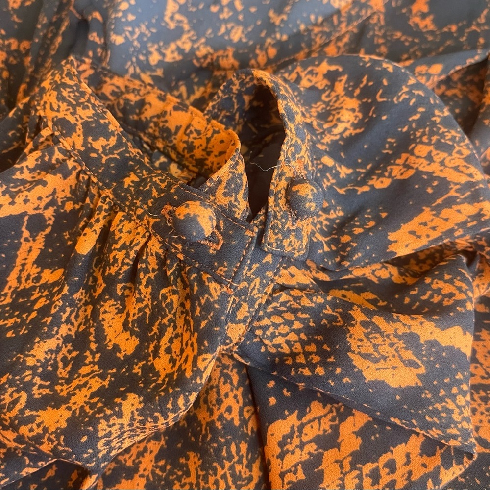 Cabi Python Snake Skin Pattern Surplice Top Small - image 8